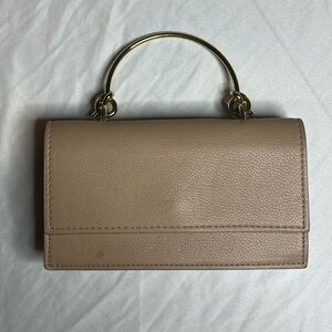 Metallic Gold Knot detail clutch